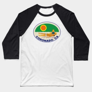 Coronado California Vintage Style Travel Baseball T-Shirt